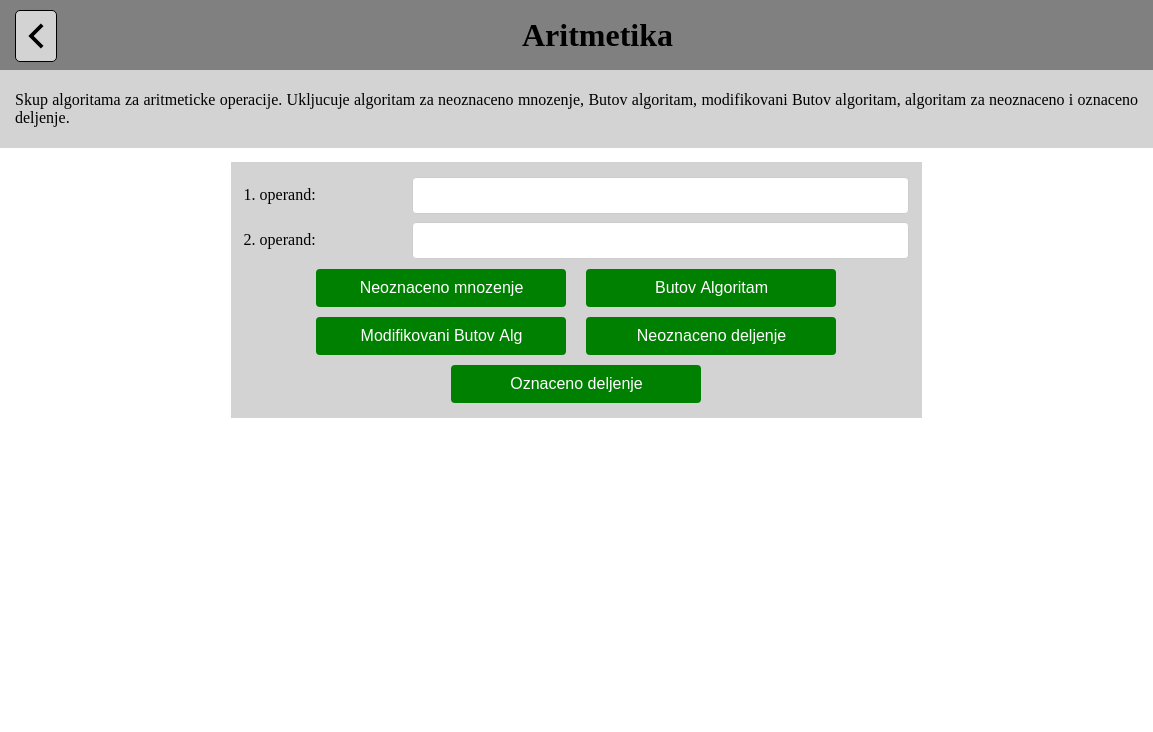 Hardware arithmetics